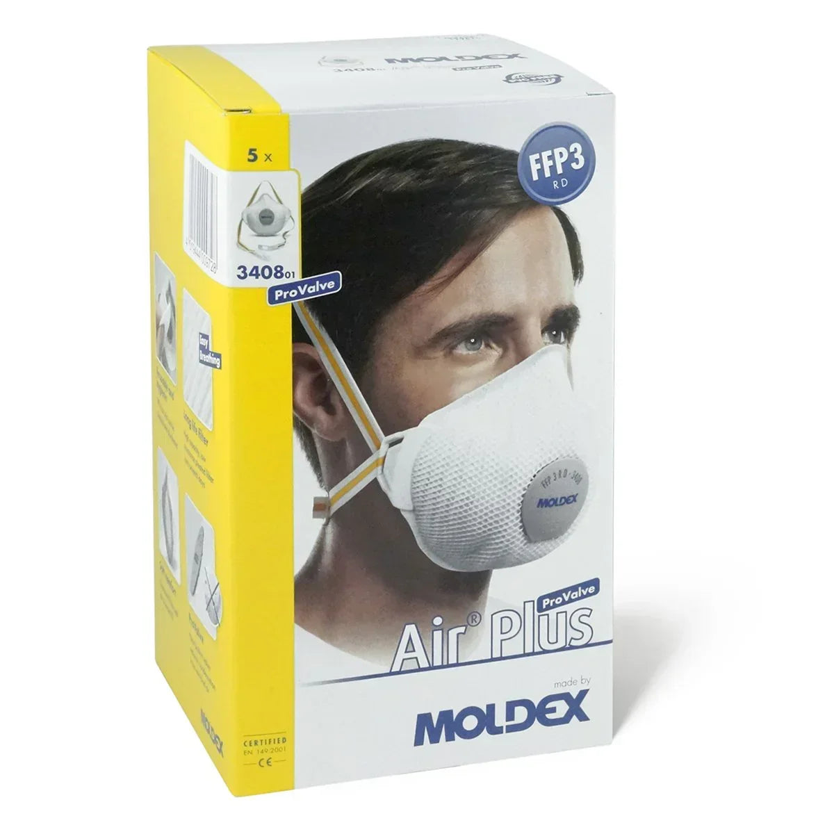 Moldex 3408 FFP3 Air Plus ProValve Reusable Masks Box of 5