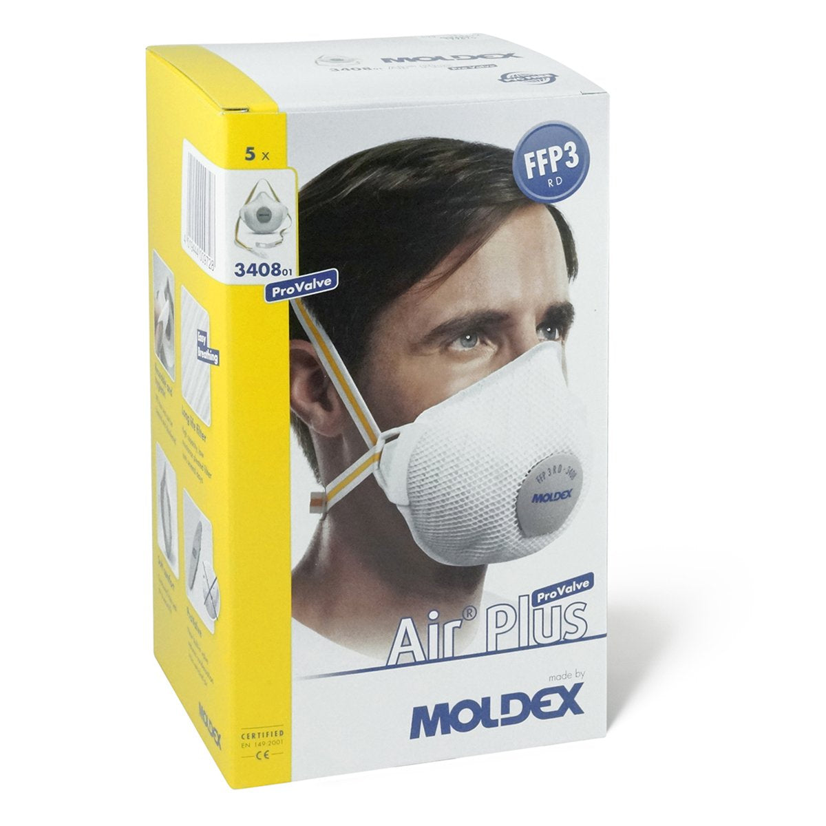 Moldex 3408 FFP3 Air Plus ProValve R D Masks box