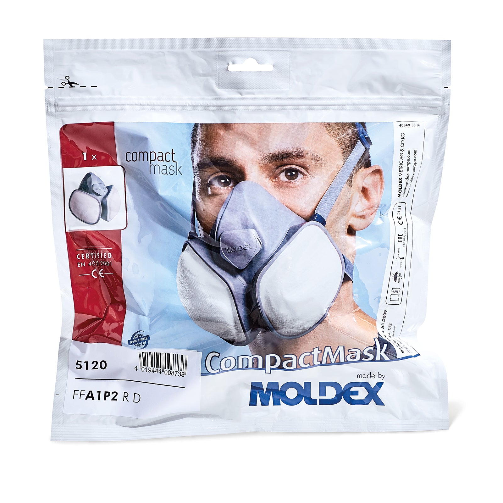 Moldex 5120 FFA1P2 R D Half Face Mask