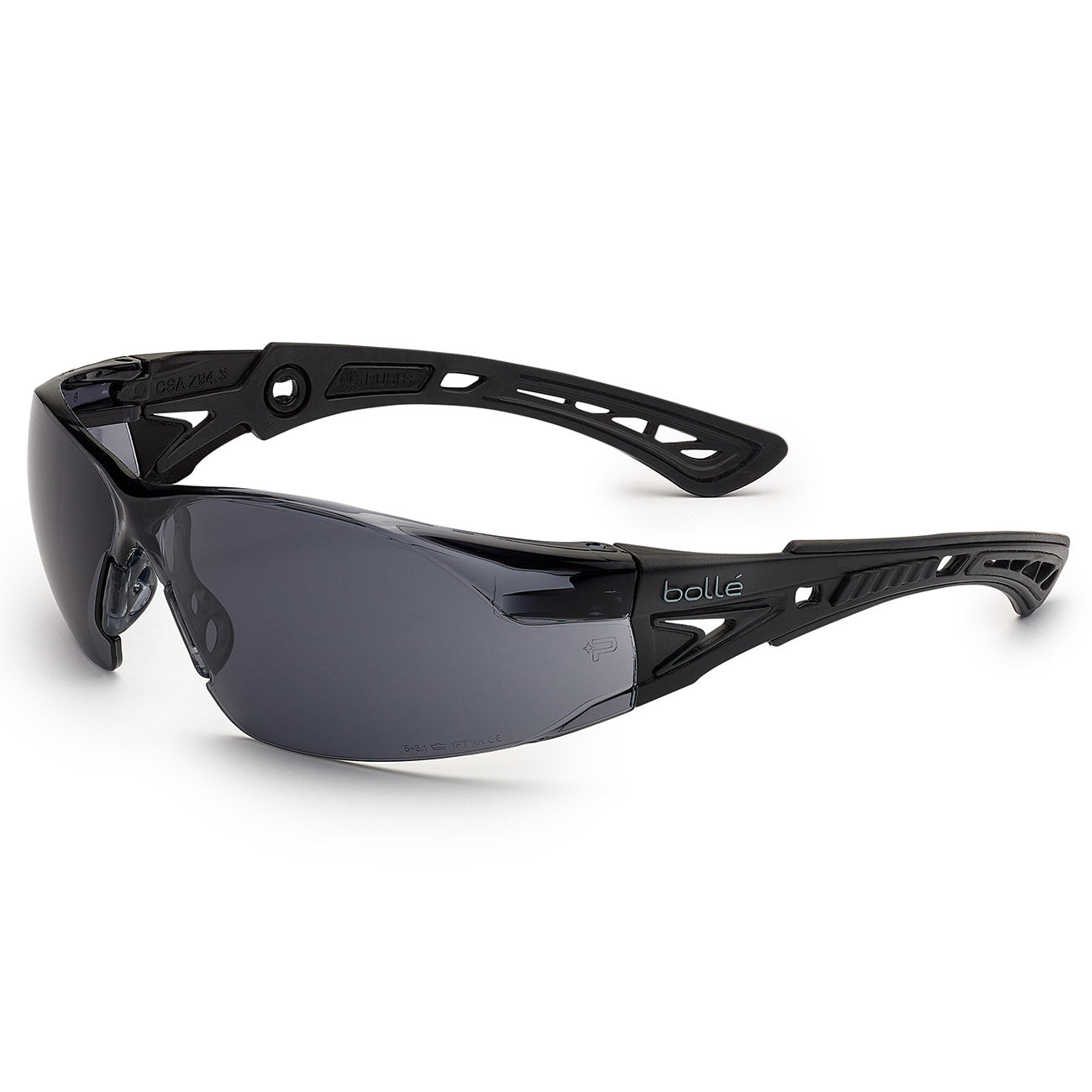 Bolle RUSH+ Small BSSI Smoke Lens Safety Glasses