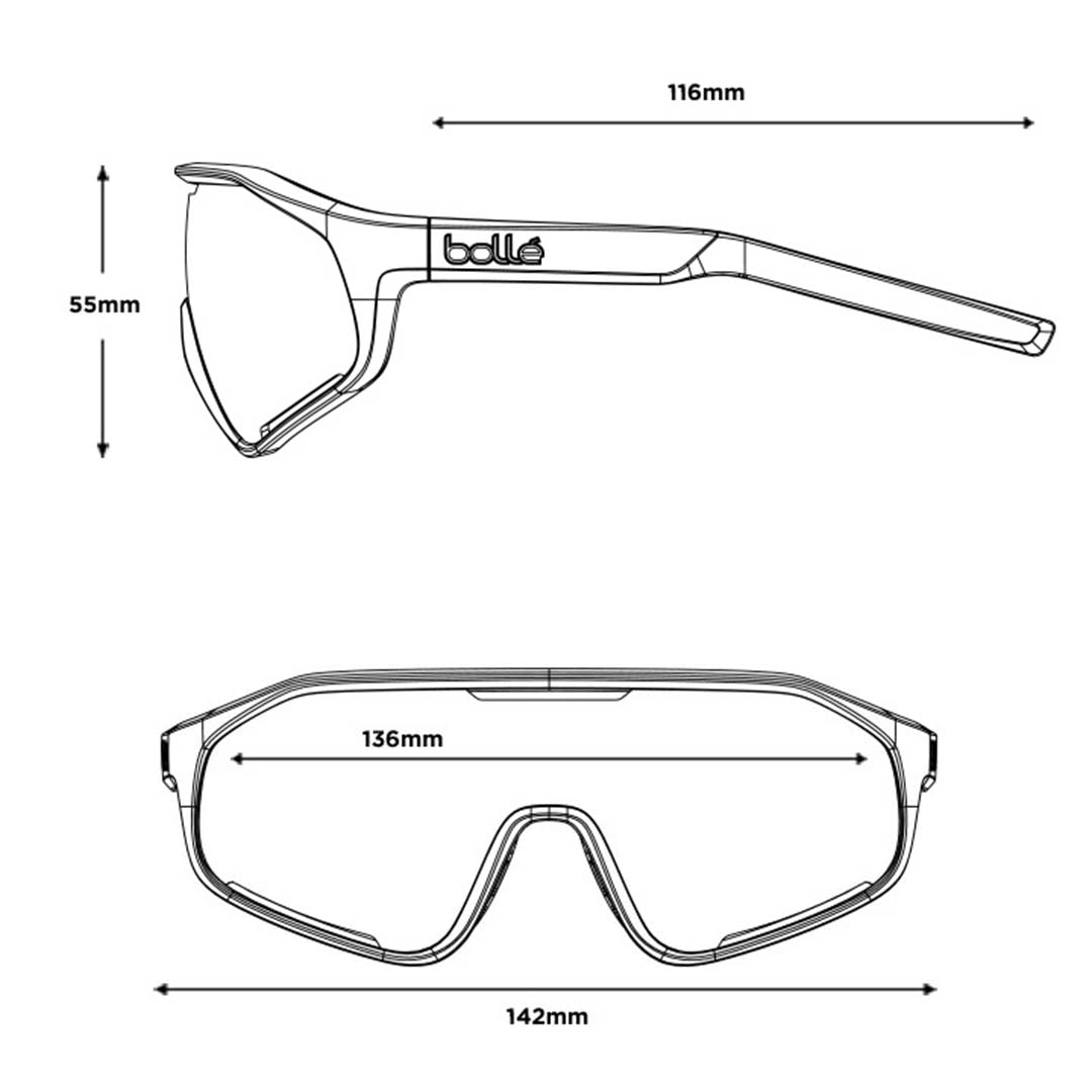 Bolle SHIFTER BS010005 Sunglasses - Black Matte - Phantom Clear Green