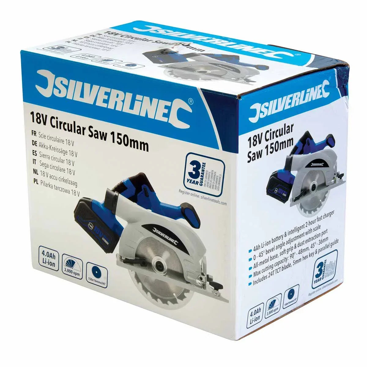 Silverline 938778 18V Mini Cordless Circular Saw 115mm - View #2