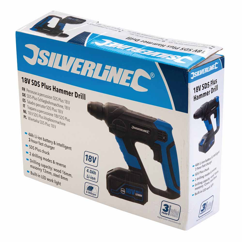 Silverline 949611 18V SDS Plus Hammer Drill Box