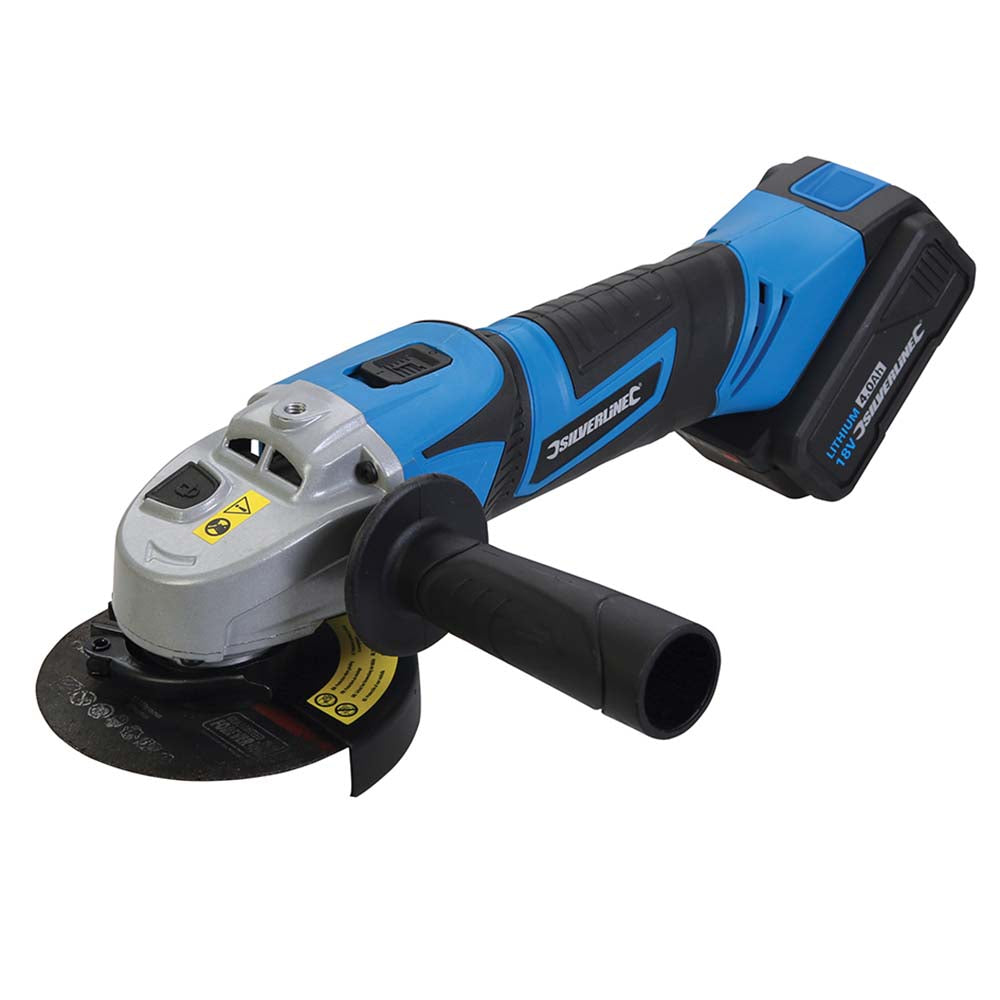 Silverline 980960 18V Cordless Angle Grinder 115mm 1