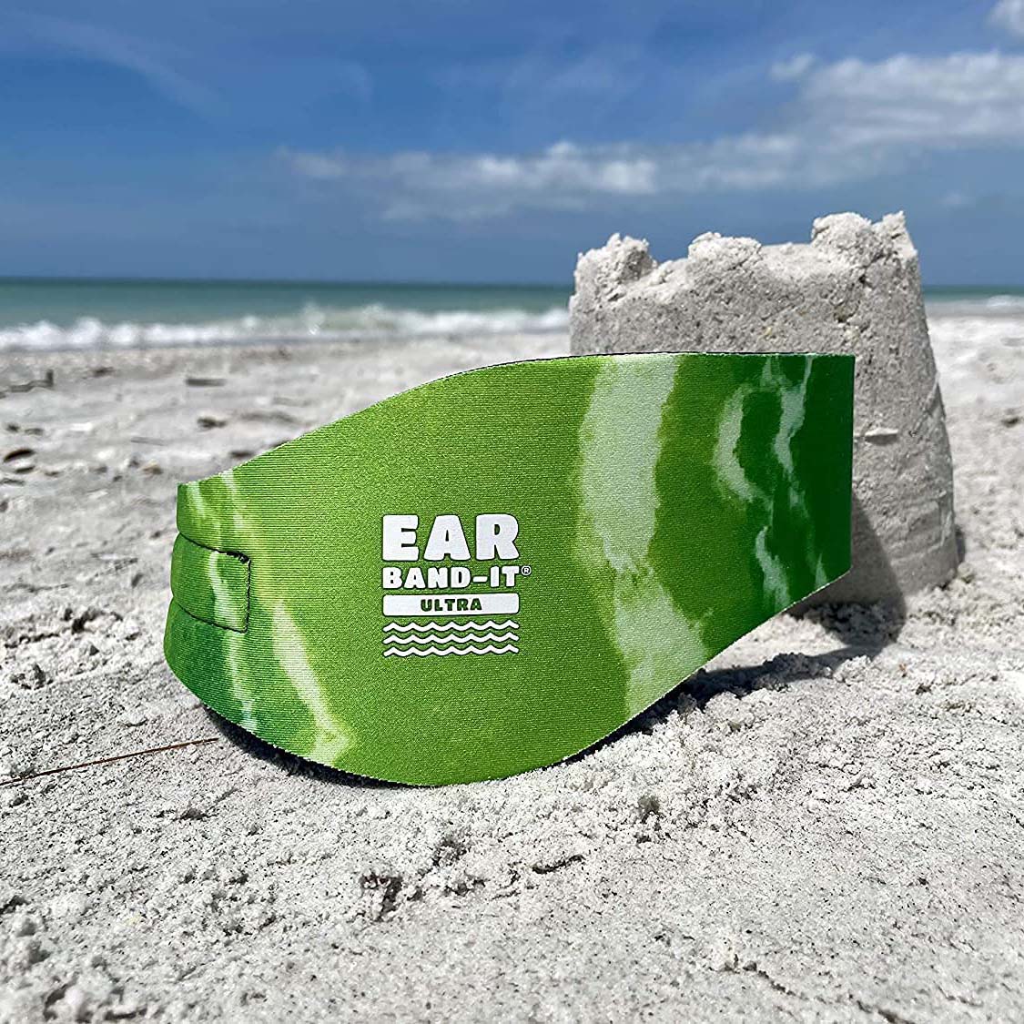 Ear Band-It Ultra Swimmer's Headband - Tie Dye Green
