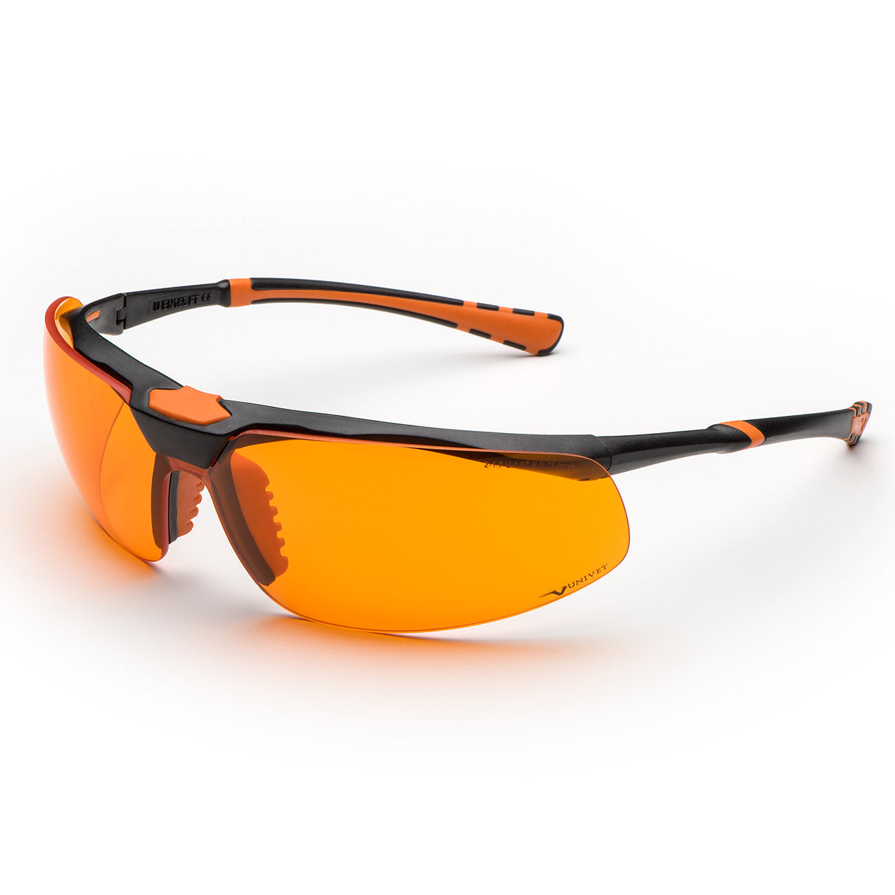 Univet 5X3 High Contrast Orange Lens Safety Glasses