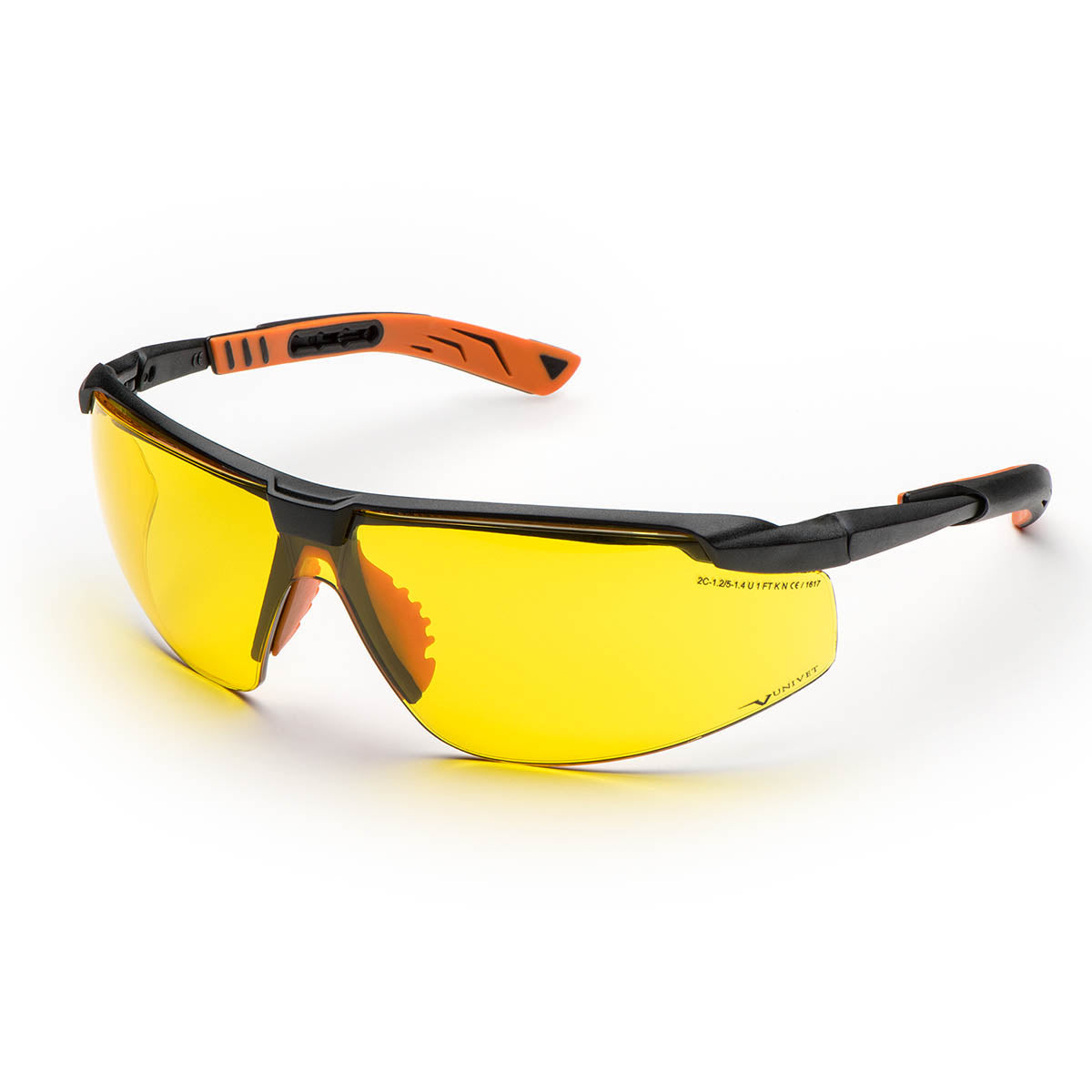 Univet 5X8 Contrast Yellow Lens Safety Glasses 5X8.03.00.03
