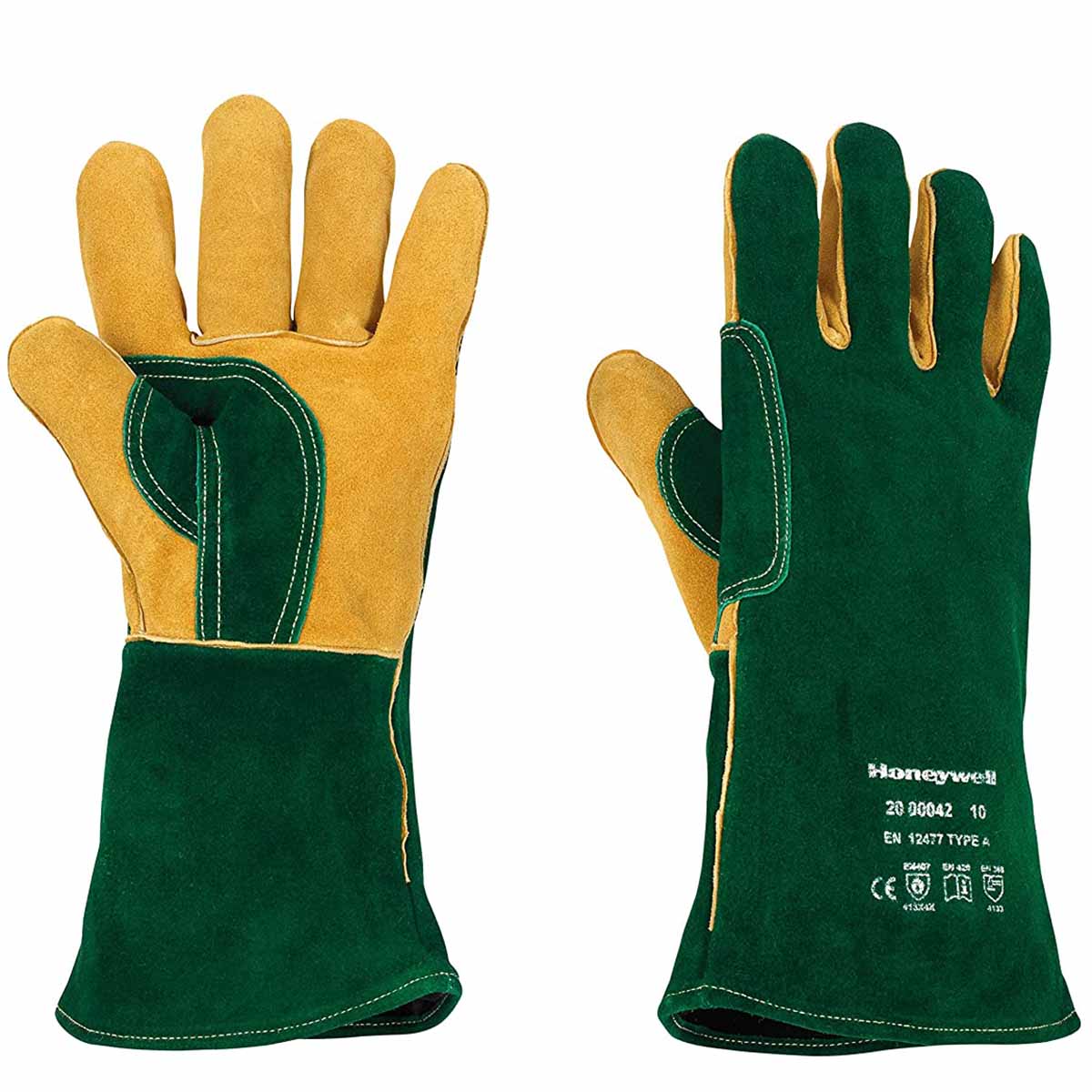 Honeywell 2000042 Green Welding Plus Gauntlet Gloves Size 9