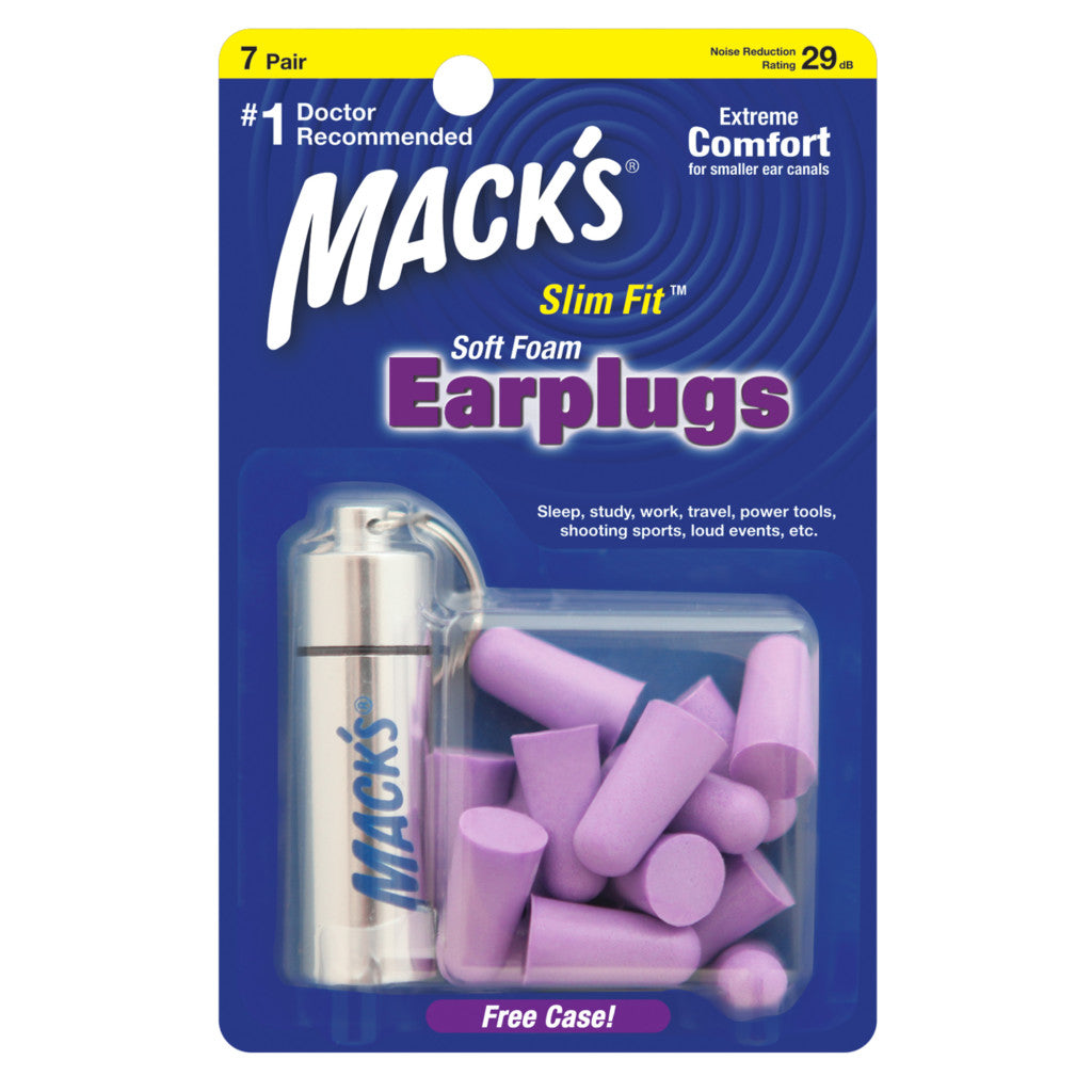 Mack's Slim Fit Soft Foam Ear Plugs 7 Pairs